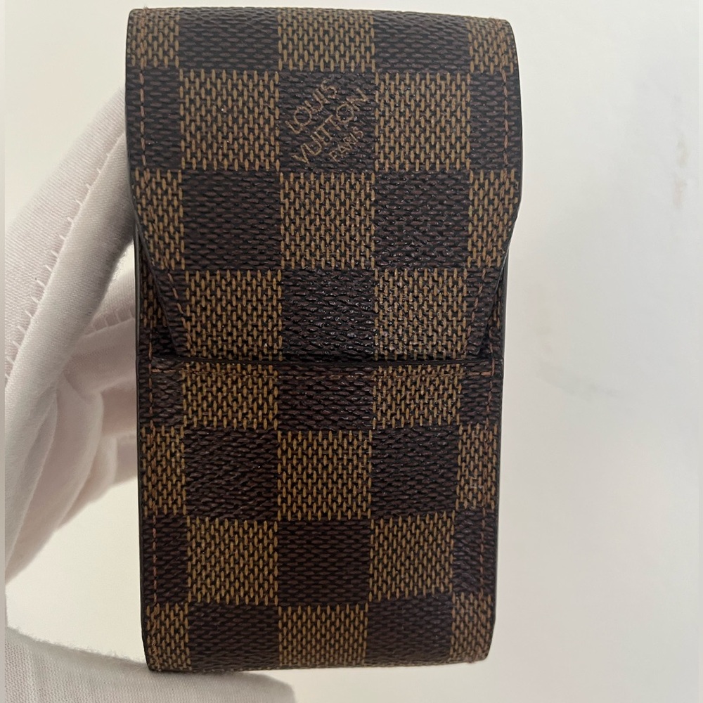 Louis Vuitton Monogram Cigarette Accessory Case Damier Eben Unisex COA 2007